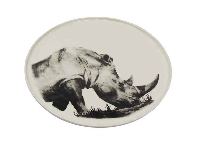 Ceramic Rhino Plate